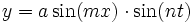 y = a \sin (mx)\cdot \sin (nt)