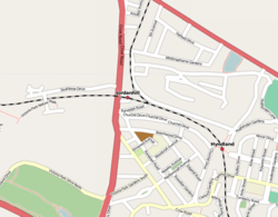 Jordanhill station shown on an OpenStreetMap map.