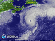 Category 3 Hurricane Alex north of 40º North