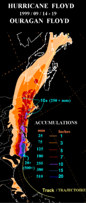 Rainfall from Floyd