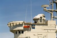 Bridge of ORP Błyskawica decorated with Virtuti Militari.