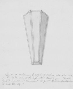 19th-century sketch of Waltheof's 12th-century tomb