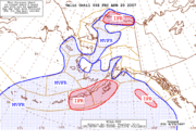 Alaskan aviation weather map