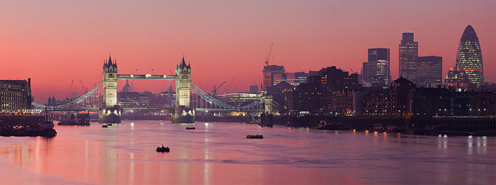 Tower Bridge connects Borough to the heart of the City of London Financial District