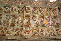 The ceiling of the Sistine Chapel