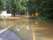 Flooding caused by Dennis on Sweetwater Creek in Lithia Springs, Georgia