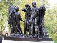 The Burghers of Calais (1884–c. 1889) in Victoria Tower Gardens, London, England.