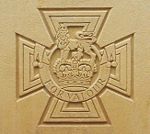 Victoria Cross as it appears on Commonwealth War Graves Commission headstones.