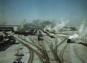 Classification yards in Chicago, December 1942