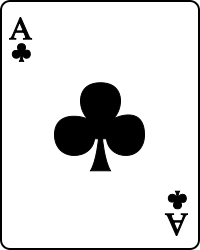Image:Playing card club A.svg
