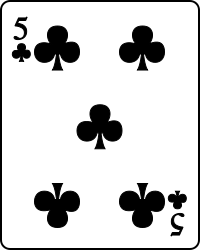 Image:Playing card club 5.svg