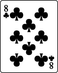 Image:Playing card club 8.svg