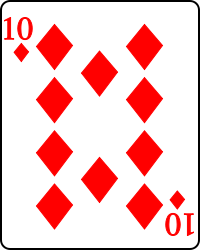 Image:Playing card diamond 10.svg
