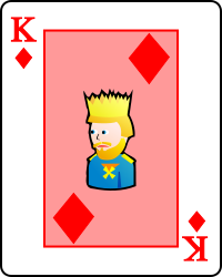 Image:Playing card diamond K.svg