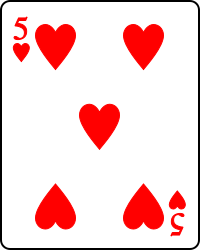 Image:Playing card heart 5.svg