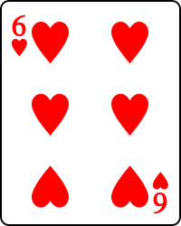 Image:Playing card heart 6.svg