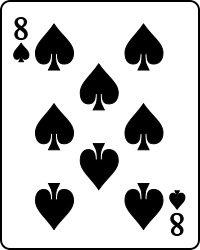 Image:Playing card spade 8.svg