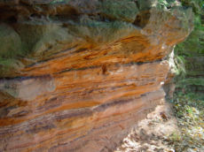 Triassic sandstone near Stadtroda, Germany.