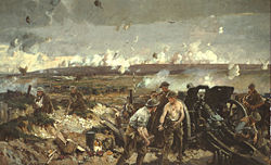 The Battle of Vimy Ridge after a painting by Richard Jack. Canadian War Museum.