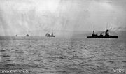 The Australian squadron entering Simpson Harbour, Rabaul, September 1914