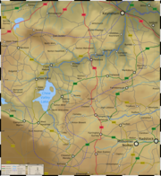 Topographical map of the Chew Valley