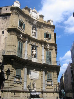 Illustration 6: Early Sicilian Baroque: Quattro Canti, Palermo, (circa 1610).