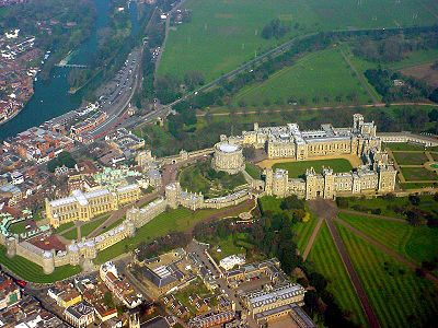 Aerial view of the castle