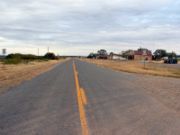 Roadbed of Route 66 in Newkirk, New Mexico in 2003.