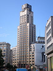 The Boerentoren ('Farmers' tower'), nickname of – nowadays – the KBC Bank building in Antwerp.
