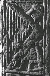 The harpist on the Dupplin Cross, Scotland, circa 800 AD