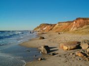 The Gay Head cliffs in Martha's Vineyard are made almost entirely of clay.
