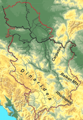 Image:Serbia mountain ranges.png