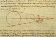 Aristarchus's 3rd century BC calculations on the relative sizes of the Earth, Sun and Moon, from a 10th century AD Greek copy