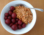 Salad of baby beet, sun-dried tomato and tuna