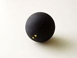 A double yellow squash ball.