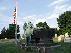 Arthur's grave at Albany Rural Cemetery.