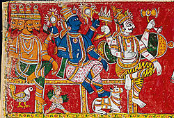 Trimurti, Painting from Andhra Pradesh