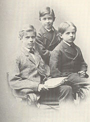 Max Weber and his brothers, Alfred and Karl, in 1879