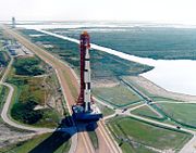 The Apollo 8 Saturn V being rolled out to Pad 39A