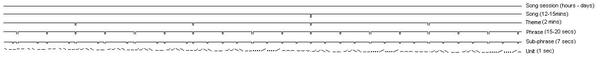 Idealized schematic of the song of a Humpback Whale.Redrawn from Payne, et al. (1983)