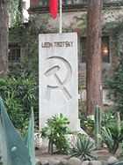 Leon Trotsky's grave in Coyoacán, where his ashes are buried.