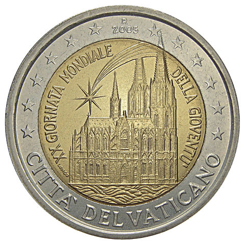 Image:€2 commemorative coin Vatican City 2005.jpg