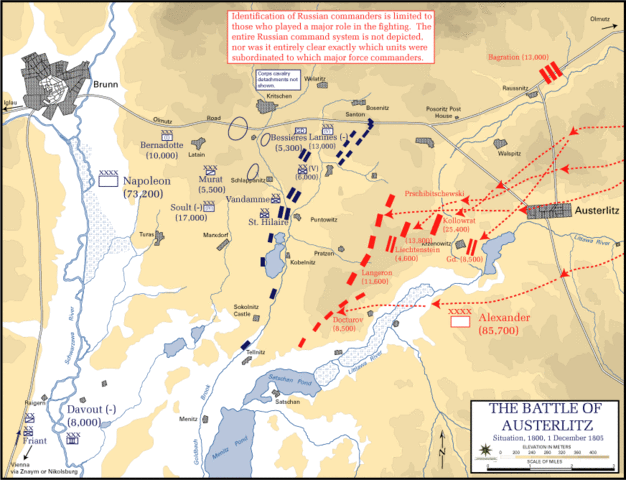 Image:Battle of Austerlitz, Situation at 1800, 1 December 1805.gif
