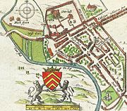 John Speed's map of Cardiff from 1610