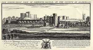 View of Caerdiffe (Cardiff) Castle
