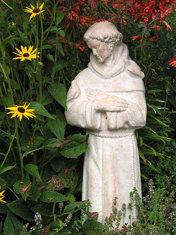Image:Saint Francis statue in garden.jpg