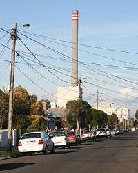 Newport Power Station dominates the surrounding suburbs