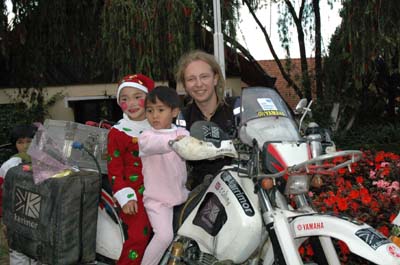 Chris With Children On Bike