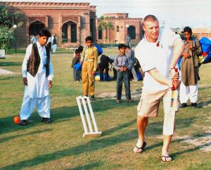 Flintoff in SOS Children's Villages in Pakistan