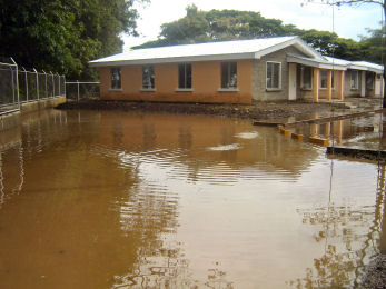 The flooded SOS Children's Village in Rivas, Nicaragua
